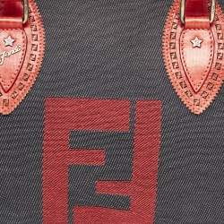 Fendi Red/Blue Denim Chef Du Jour Satchel