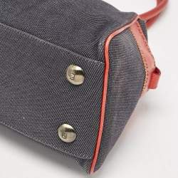 Fendi Red/Blue Denim Chef Du Jour Satchel