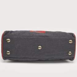 Fendi Red/Blue Denim Chef Du Jour Satchel