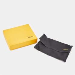 Fendi Black Zucchino Fabric and Leather Zip Coin Purse
