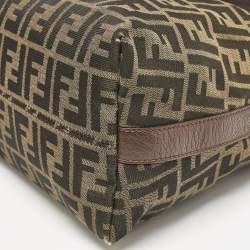 Fendi Tobacco Canvas and Leather Small Hobo