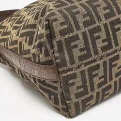 Fendi Tobacco Canvas and Leather Small Hobo