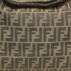 Fendi Tobacco Canvas and Leather Small Hobo