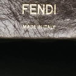 Fendi Tobacco Canvas and Leather Small Hobo