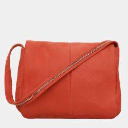 Pre Owned Fendi Orange Nubuck Leather Shoulder Bag