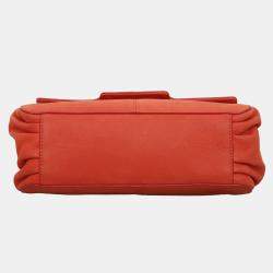 Pre Owned Fendi Orange Nubuck Leather Shoulder Bag