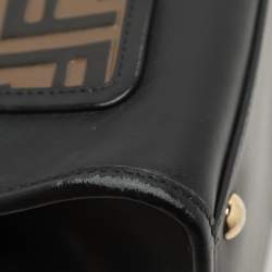 Fendi Black/Brown Zucca Leather Small Runaway Shoulder Bag