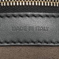 Fendi Black/Brown Zucca Leather Small Runaway Shoulder Bag