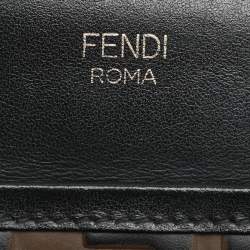 Fendi Black/Brown Zucca Leather Small Runaway Shoulder Bag