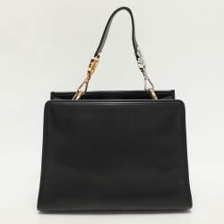 Fendi Black/Brown Zucca Leather Small Runaway Shoulder Bag