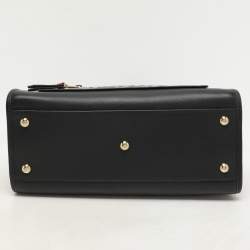 Fendi Black/Brown Zucca Leather Small Runaway Shoulder Bag