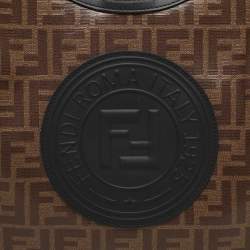 Fendi Tobacco/Black Zucca Coated Canvas and Leather Medium Runaway Shopper Tote