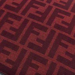 Pre Owned Fendi Burgundy Fabric Zucca Clutch