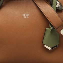 Fendi Brown/Green Leather Small By The Way Bag