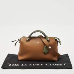 Fendi Brown/Green Leather Small By The Way Bag