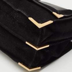 Fendi Black Leather and Suede Classico No.1 Top Handle Bag