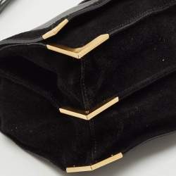 Fendi Black Leather and Suede Classico No.1 Top Handle Bag