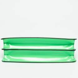 Fendi Green Brushed Leather Medium Peekaboo Cut Bag