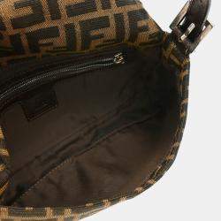 Fendi Brown Zucca Baguette Handbag 