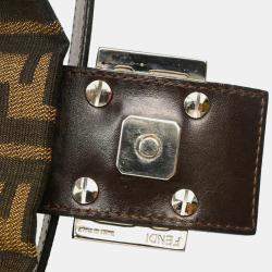 Fendi Brown Zucca Baguette Handbag 