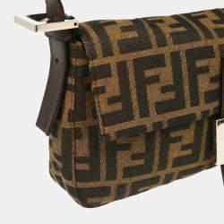 Fendi Brown Zucca Baguette Handbag 