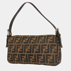Fendi Brown Zucca Baguette Handbag 