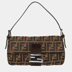 Fendi Brown Zucca Baguette Handbag 