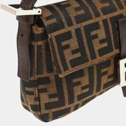 Fendi Brown Zucca Baguette Handbag 