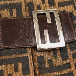 Fendi Brown Zucca Baguette Handbag 