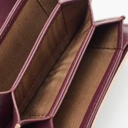 Fendi Grey/Peach Leather Accordion Card Case