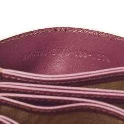 Fendi Grey/Peach Leather Accordion Card Case