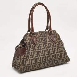 Fendi Tobacco Zucca Canvas Medium Chef De Jour Bag