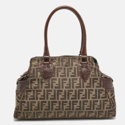 Fendi Tobacco Zucca Canvas Medium Chef De Jour Bag
