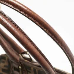 Fendi Tobacco Zucca Canvas Medium Chef De Jour Bag