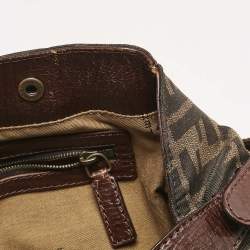 Fendi Tobacco Zucca Canvas Medium Chef De Jour Bag