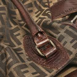 Fendi Tobacco Zucca Canvas Medium Chef De Jour Bag