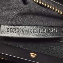 Fendi Black Leather Medium Peekaboo Top Handle Bag