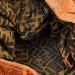 Fendi Brown Pebbled Leather Spy Bag