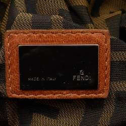 Fendi Brown Pebbled Leather Spy Bag