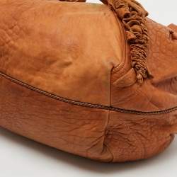 Fendi Brown Pebbled Leather Spy Bag