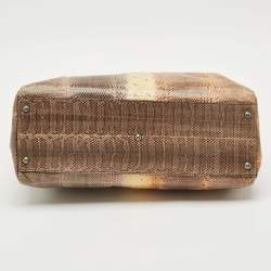 Fendi Multicolor Python Large Peekaboo Top Handle Bag