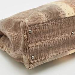 Fendi Multicolor Python Large Peekaboo Top Handle Bag