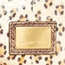 Fendi Multicolor Python Large Peekaboo Top Handle Bag