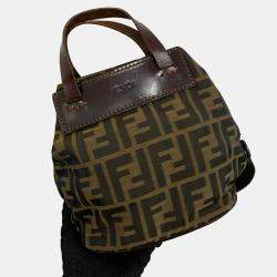 Pre Owned Fendi Canvas Vintage Zucca Handle Bucket bag