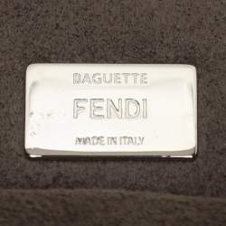 Pre Owned Fendi Pink Leather Micro Baguette Bag