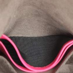 Pre Owned Fendi Pink Leather Micro Baguette Bag