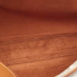 Fendi Brown Leather Dotcom Top Handle Bag