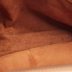 Fendi Brown Leather Dotcom Top Handle Bag