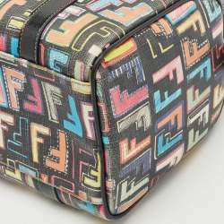 Fendi Multicolor Zucca Coated Canvas Small Forever Boston Bag