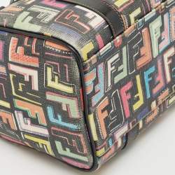 Fendi Multicolor Zucca Coated Canvas Small Forever Boston Bag